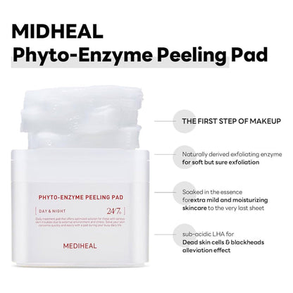 Mediheal Phyto - Enzyme Peeling Pad (90 pads) وسادة تقشير ميدي هيل فيتو إنزيم - Princess Cosmetics Qatar