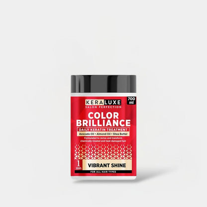 KERA LUXE Salon Perfection Color Brilliance Daily Keratin Treatment Vibrant Shine 700ml كيرا لوكس صالون بيرفيكشن كولور بريليانس علاج الكيراتين اليومي لمعان نابض بالحياة - Princess Cosmetics Qatar