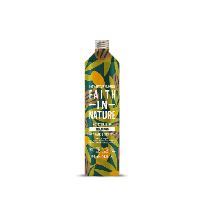 Faith in Nature Shea and Argan Shampoo in a Metal Bottle 500ml