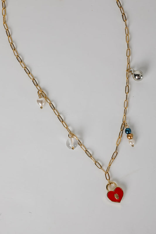 Lily Gold Charm Necklace