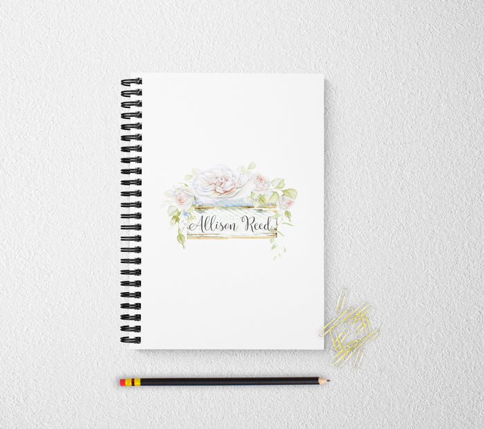 Floral personalized journal for women
