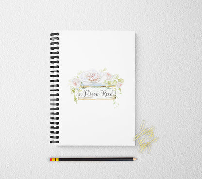 Floral personalized journal for women