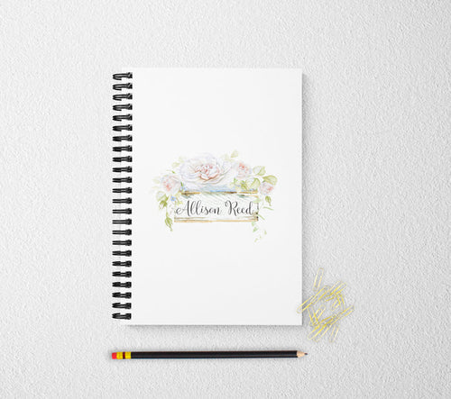 Floral personalized journal for women