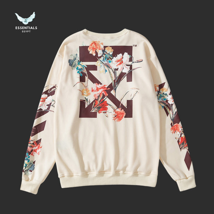 Off - White Flowers Carryover Arrows Sweatshirt - ESSENTIALS EGYPT