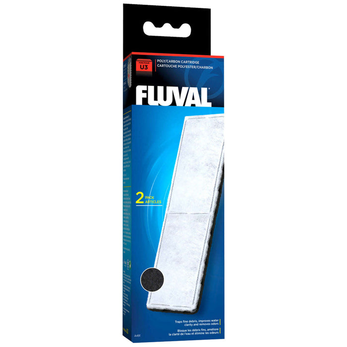 Fluval U3 Underwater Filter Poly/Carbon 2pk:Jungle Bob's Reptile World