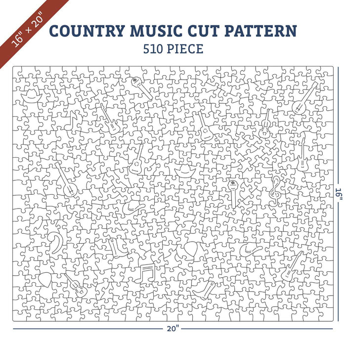 Classic Wooden Puzzles / 510pc - 16"x20" / Country Music