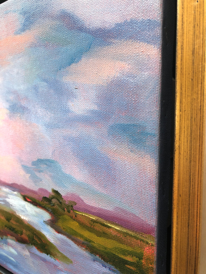 Framed marshland painting Jenny Moss - Christenberry Collection