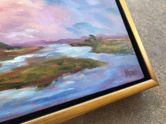 Framed marshland painting Jenny Moss - Christenberry Collection