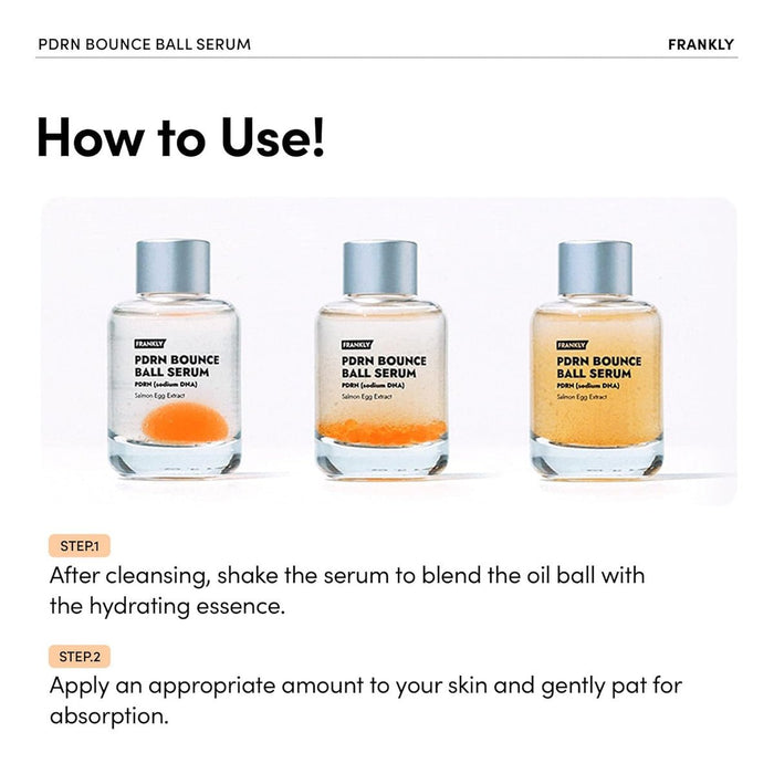 Frankly PDRN Bounce Ball Serum 30ml مصل الكرة المرتدة بصراحة PDRN - Princess Cosmetics Qatar