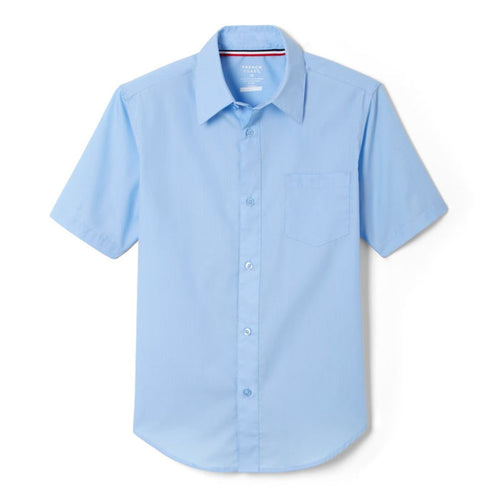 French Toast Boys Husky Short Sleeve Poplin Dress Shirt