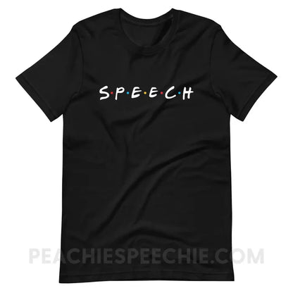 Friends Speech Premium Soft Tee - Black / XS - T-Shirts & Tops peachiespeechie.com