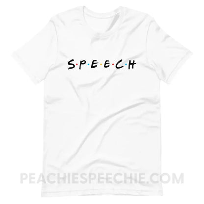 Friends Speech Premium Soft Tee - White / XS - T-Shirts & Tops peachiespeechie.com