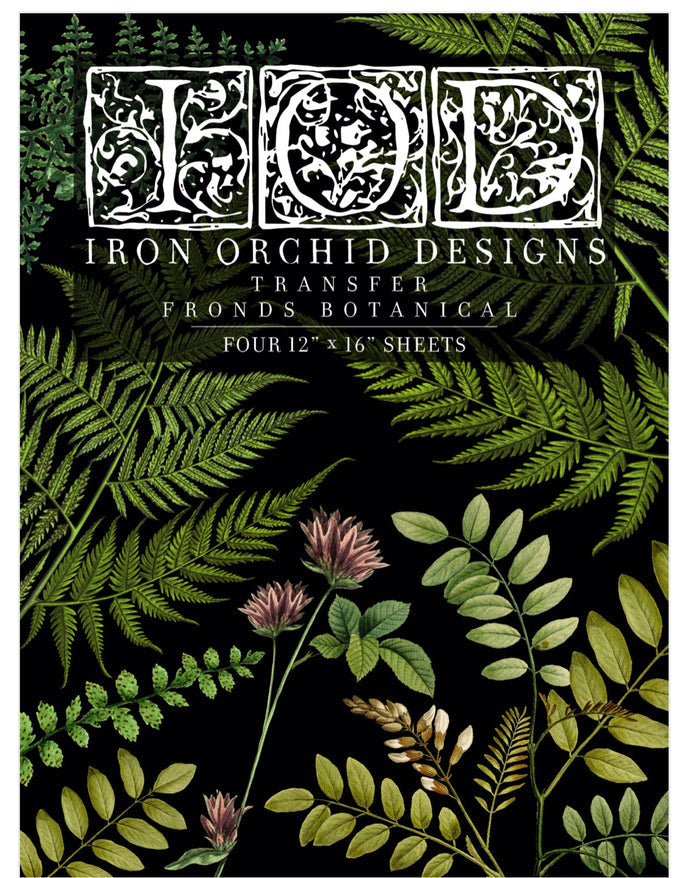 Fronds Botanical IOD Transfer 12×16
