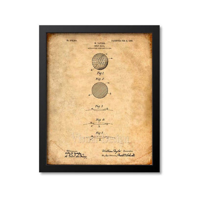 Golf Ball Patent Print