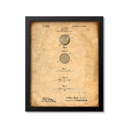 Golf Ball Patent Print