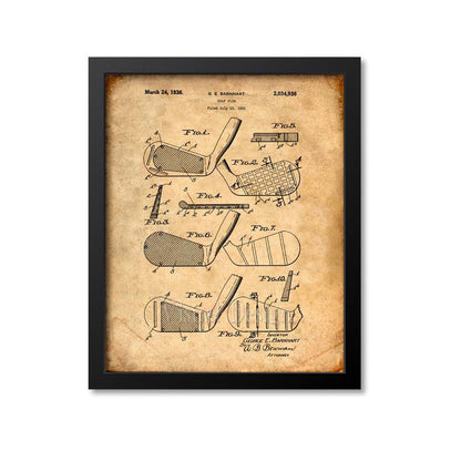 Golf Clubs Patent Print