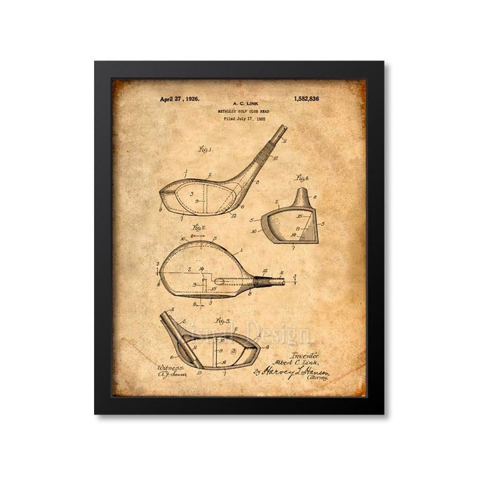 Golf Driver Patent Print