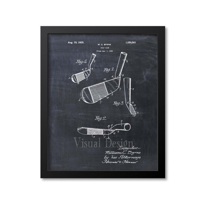 Golf Iron Patent Print