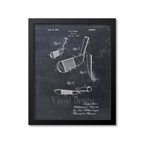 Golf Iron Patent Print