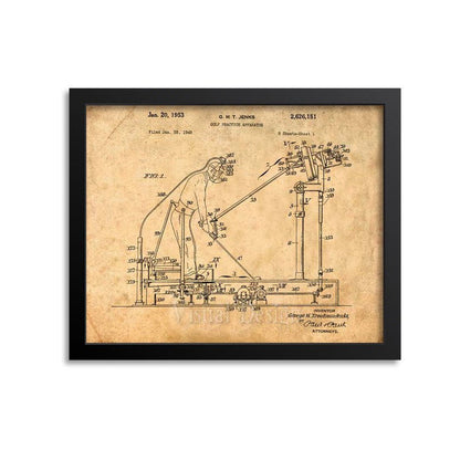 Golf Practicing Apparatus Patent Print