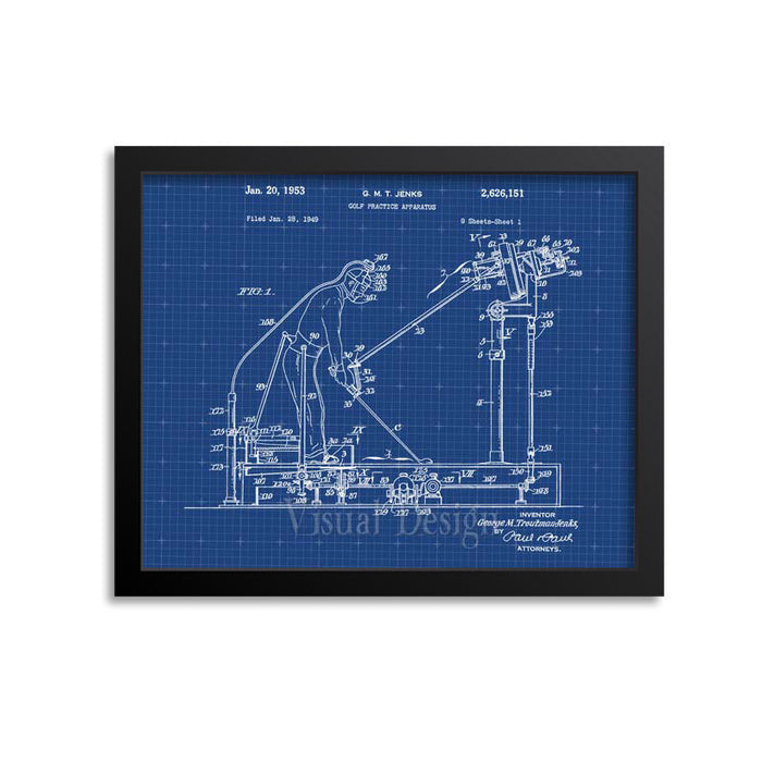 Golf Practicing Apparatus Patent Print
