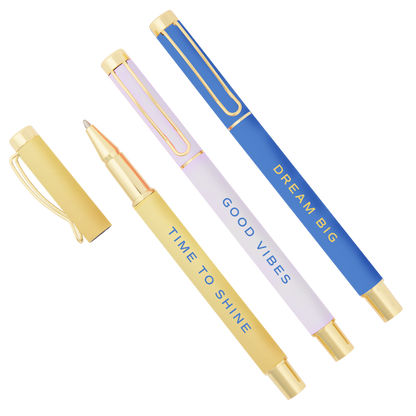 Good Vibes Metal Pen Set - Home Decor & Gifts