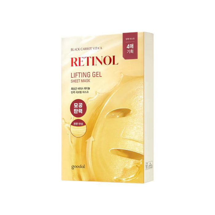 Goodal Black Carrot Vita-A Retinol Lifting Gel Sheet Mask 4 pcs