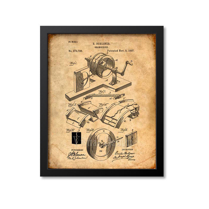 Gramophone Patent Print