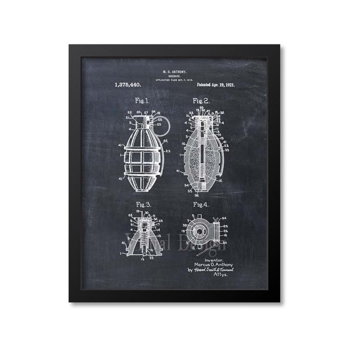 Grenade Patent Print