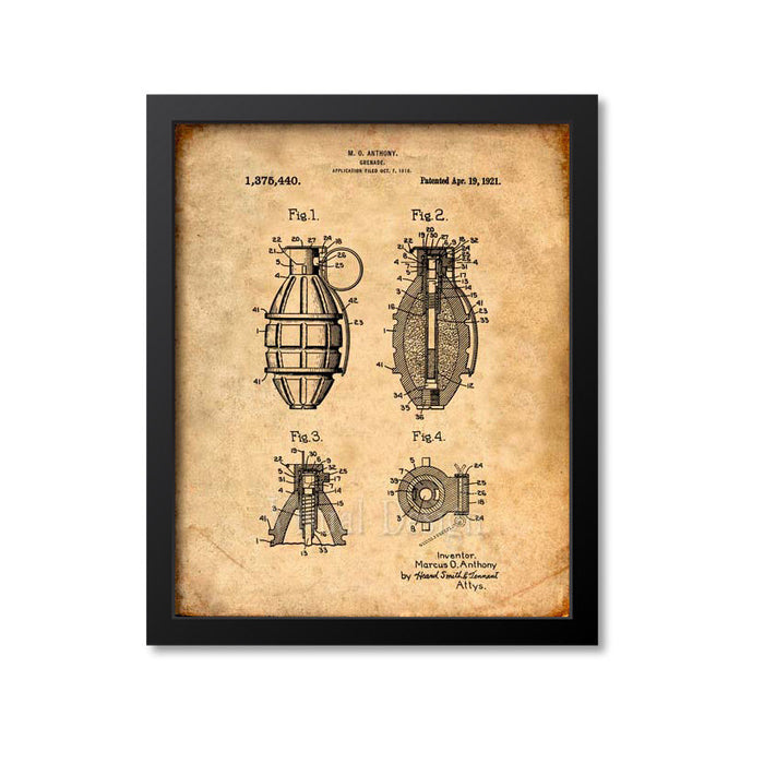 Grenade Patent Print