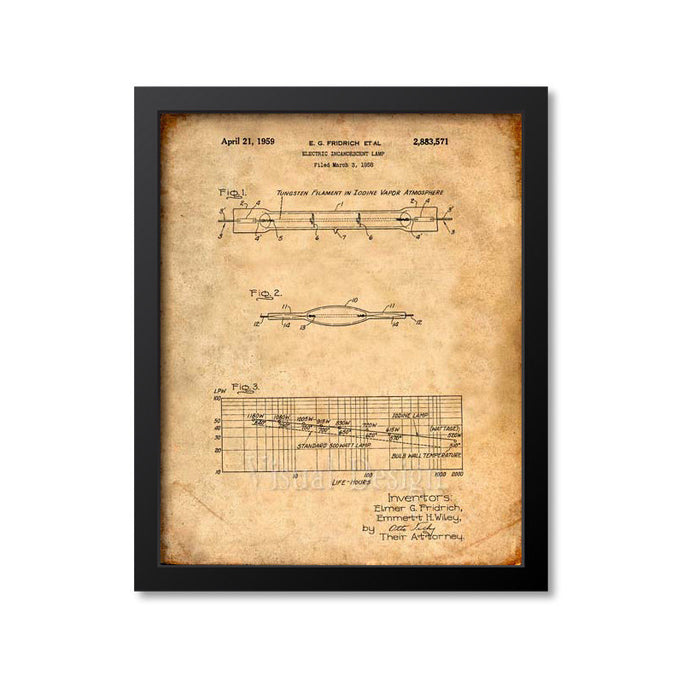Halogen Light Patent Print