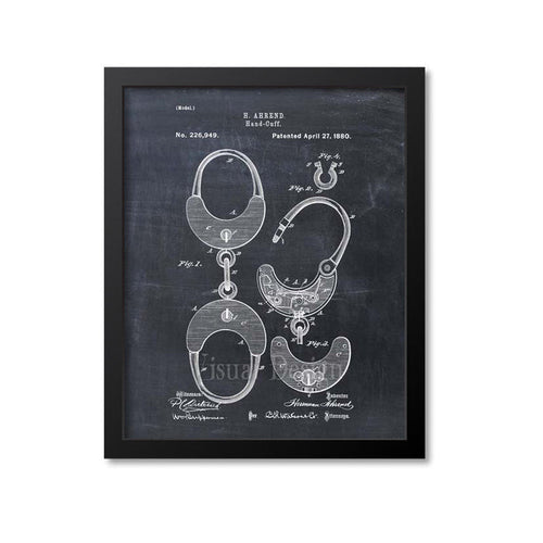 Handcuffs Patent Print