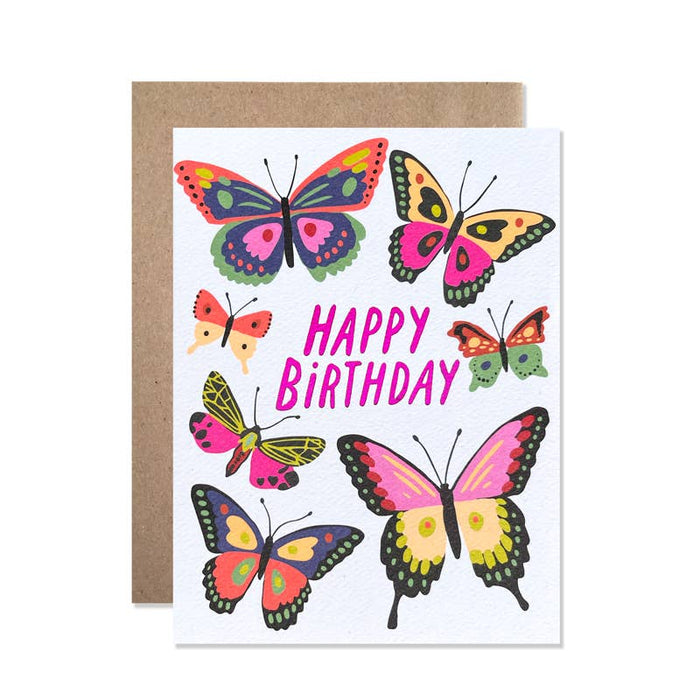 Happy Birthday Butterflies Card