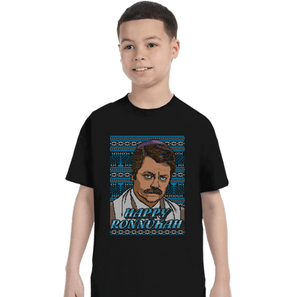 Shirts T-Shirts, Youth / XS / Black Happy Ronnukah