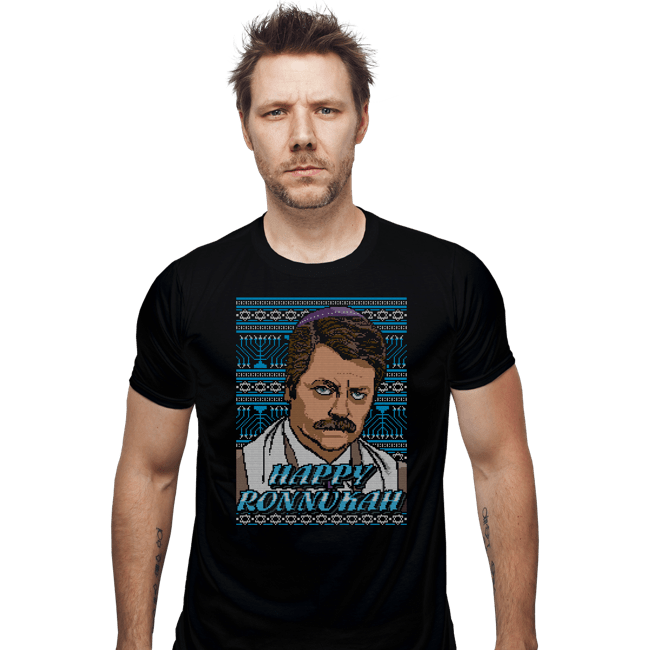 Shirts Fitted Shirts, Mens / Small / Black Happy Ronnukah