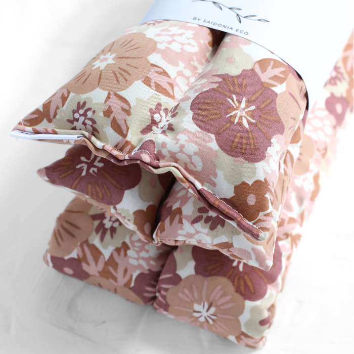 Heating Neck and Body Rice Pack - Mauve Flowers