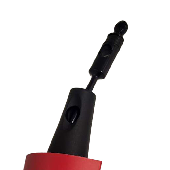 RED BEAUTY by KISS silky touch vent hair brush red vented barrel and black ergonomic handle close up