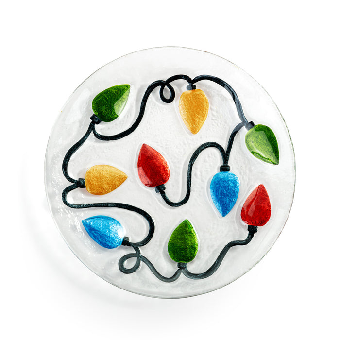 Holiday Lights Mini Round Plate