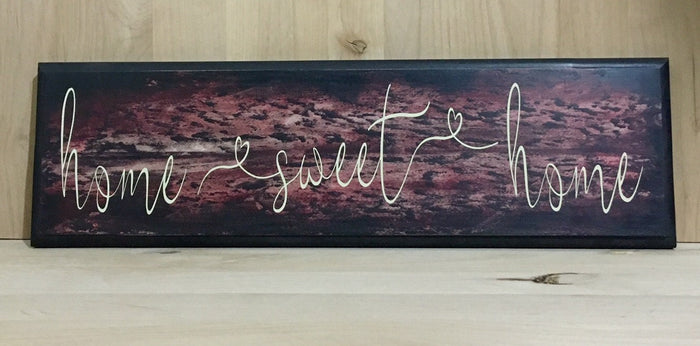 Custom home sweet home wooden sign for home decor.