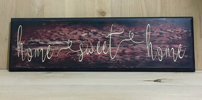 Custom home sweet home wooden sign for home decor.