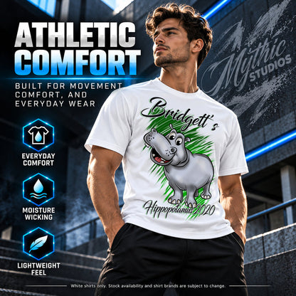 Personalized Cartoon Hippo T-Shirt by Mythic Airbrush, additional product image 4