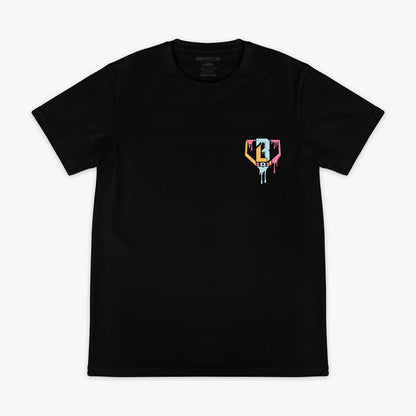Black Ice Cream Cotton Candy graphic tee — front view