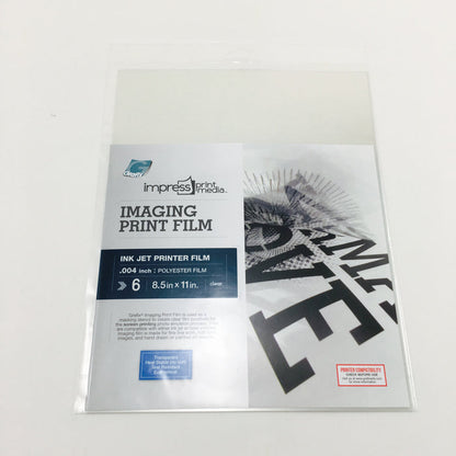 Imaging Print Film for Screen Print Inkjet Scans (6 sheets - 8.5 x 11 inches) - by Grafix - K. A. Artist Shop