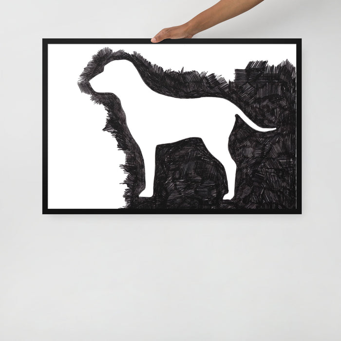 Ink Drawing Framed Print, Dog - angelo:HOME -