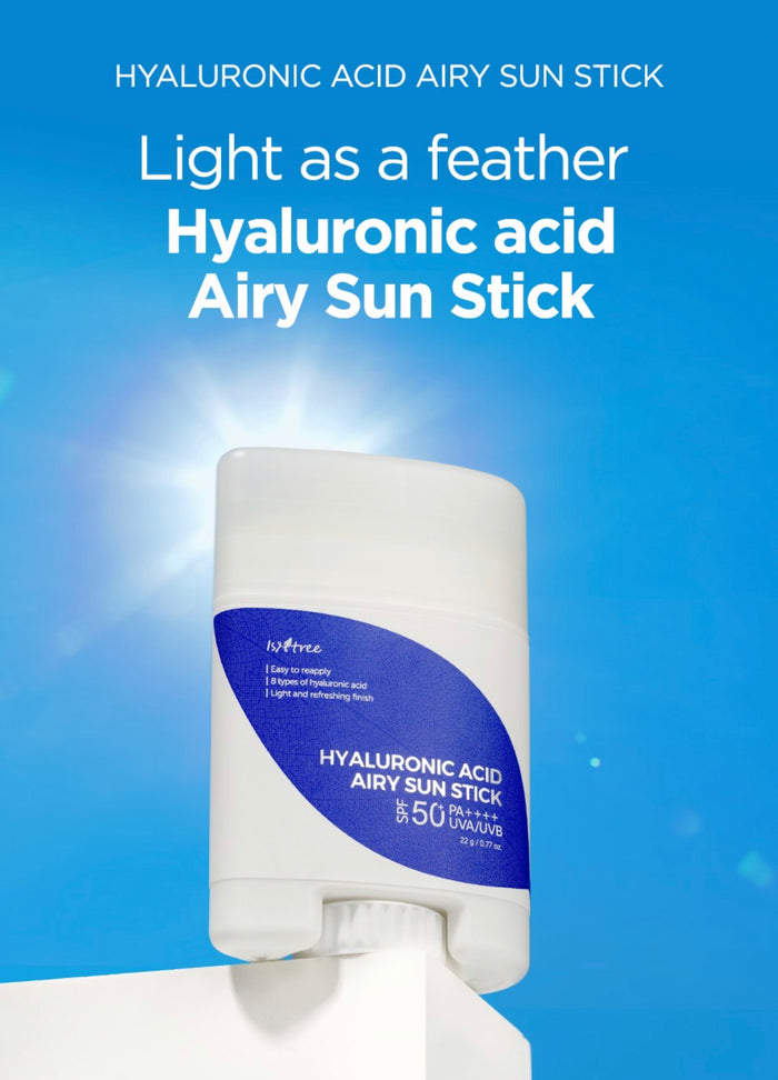 ISNTREE hyaluronic acid airy sun stick ￼واقي الشمس الستيك الكيميائي بالهايلرونك اسد