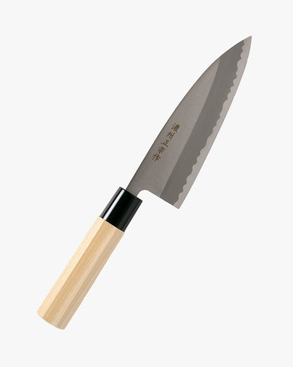 Japanese Knife, Satake Cutlery, Deba Knife, Steel, Hagane, Natural Wood Handle, 155mm