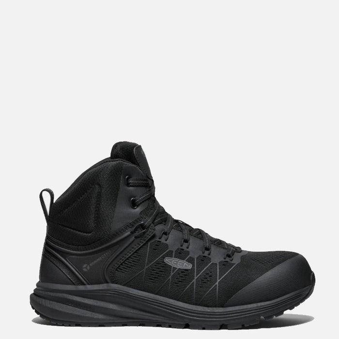 KEEN Men's Utility Vista Energy Carbon Toe Mid Work Boot Work Boots KEEN Utility Black/Black 10 2E