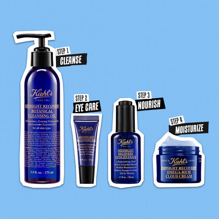 Kiehl's Midnight Recovery Eye Cream For Dark Circles With Lavender Essential Oil