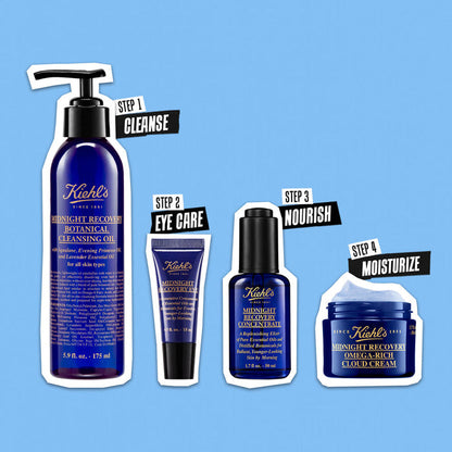 Kiehl's Midnight Recovery Eye Cream For Dark Circles With Lavender Essential Oil