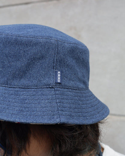 Kiriko Original Bucket Hat, Reversible, Shippou Denim